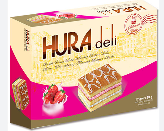 Bánh bông lan Hura Deli 336g Bibica