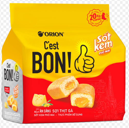 BÁNH ĂN SÁNG C'EST BON!  Túi 5 cái vi gà và sốt kem fomai